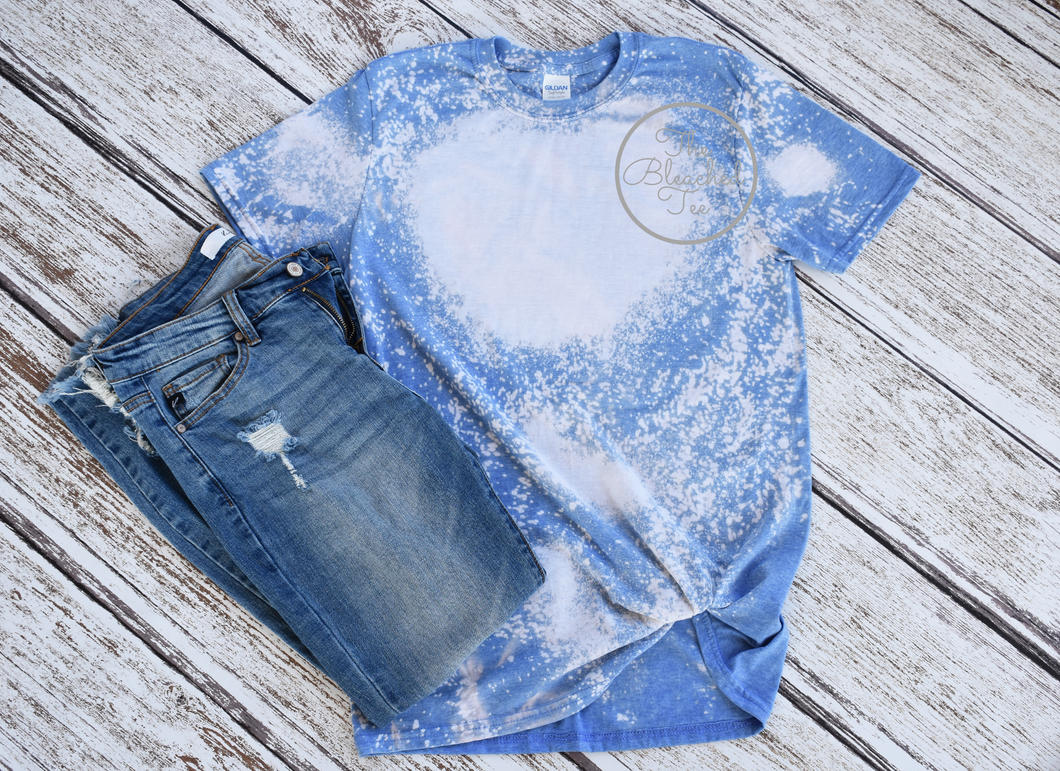 Royal blue bleached deals shirt
