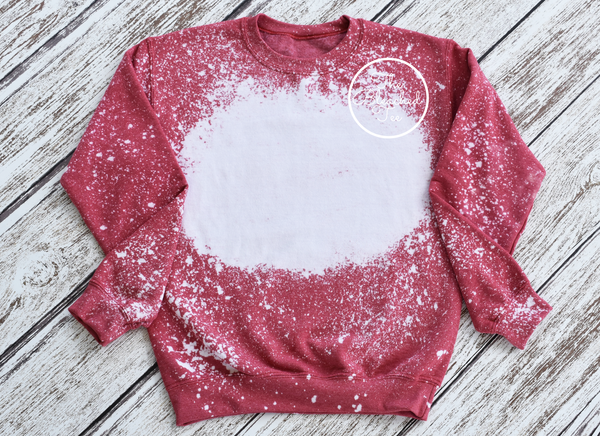 Bleached Sweatshirt in Heather Scrlt Red The Bleached Tee