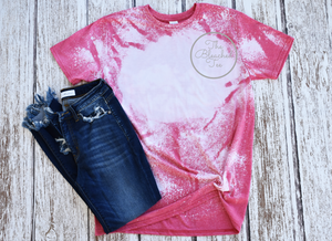 Bleached T-Shirt in Gildan Heather Red